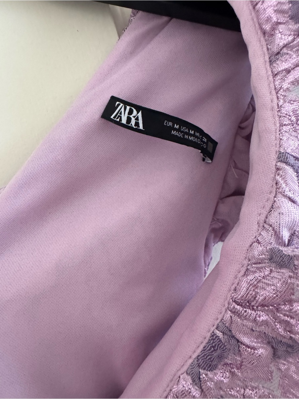 Zara Lilac Ruffled Dress - Picture 6 of 8
